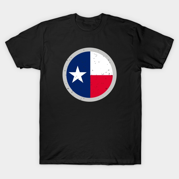 Retro Texas State Flag // Vintage Texas Lone Star Grunge Emblem T-Shirt by Now Boarding